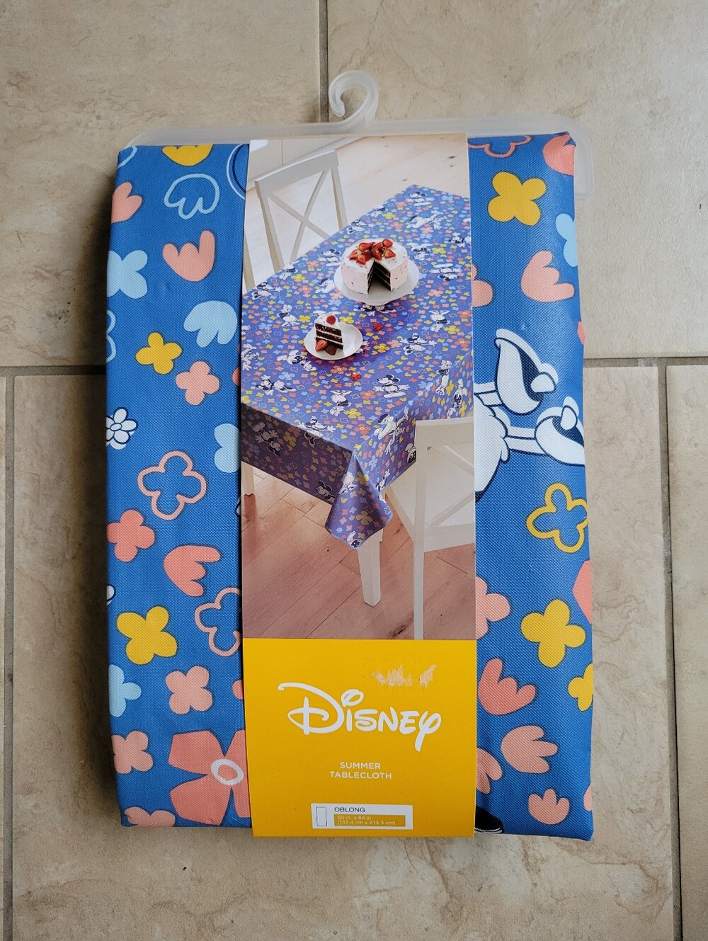 Disney Mickey And Friends Floral Celebrate Together Tablecloth-New